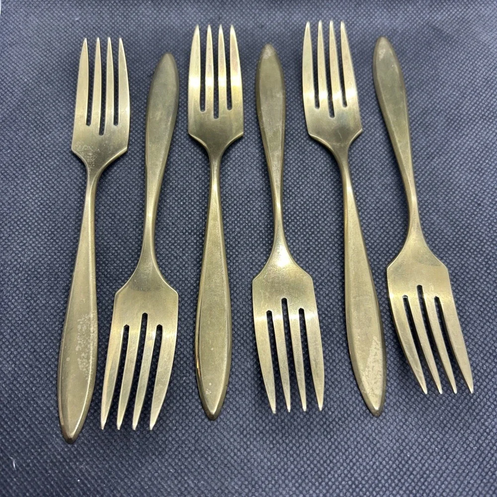 6 Vintage A.B. Dirigold Dirilyte Sweden Goldware Regal 6.25